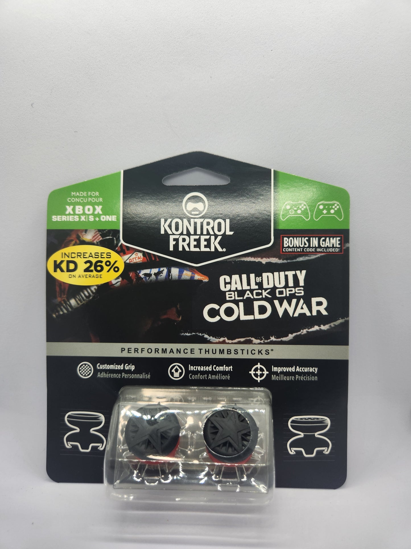 KontrolFreek Call of Duty Black Ops Cold War gaming controller skin packaging on a white background