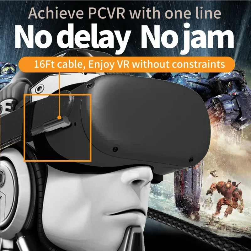 Oculus Quest 2 Link Cable - USB-A to USB-C for VR Gaming