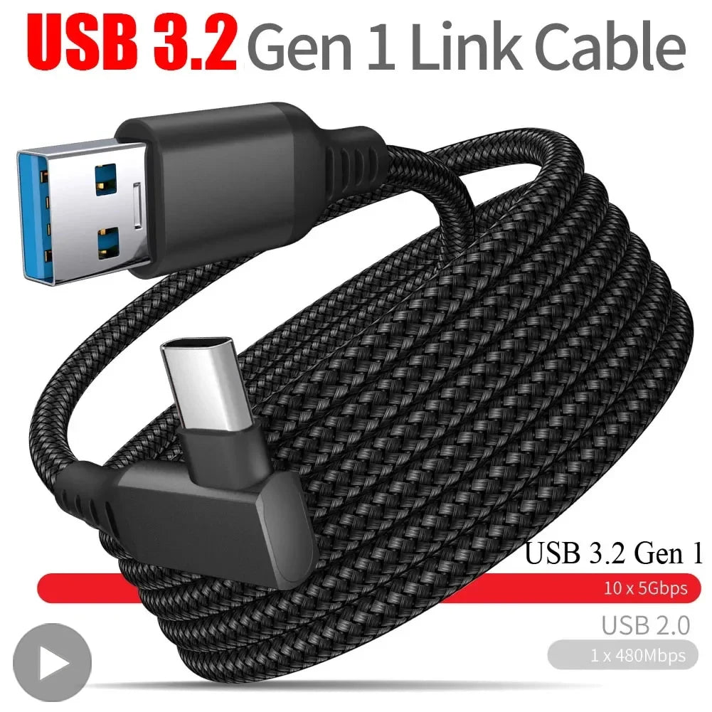 Oculus Quest 2 Link Cable - USB-A to USB-C for VR Gaming
