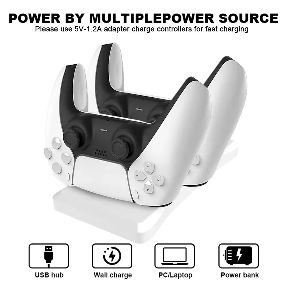 PS5 Controller Charging Dock for 2 Controllers - Fast Charge