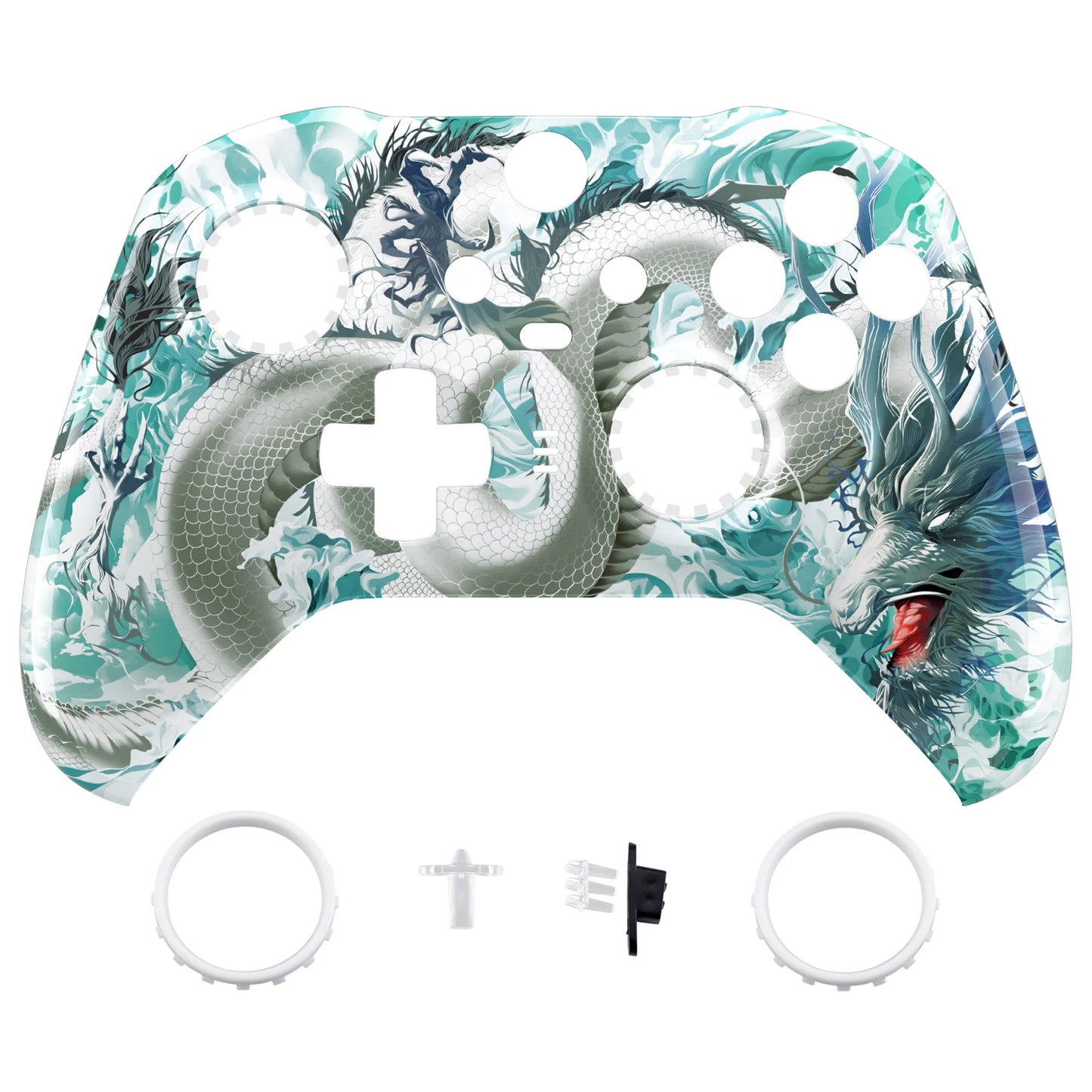 eXtremeRate Patterned Faceplate Front Housing Shell Replacement Kit for Xbox One Elite Series 2 Controller - Clown HAHAHA