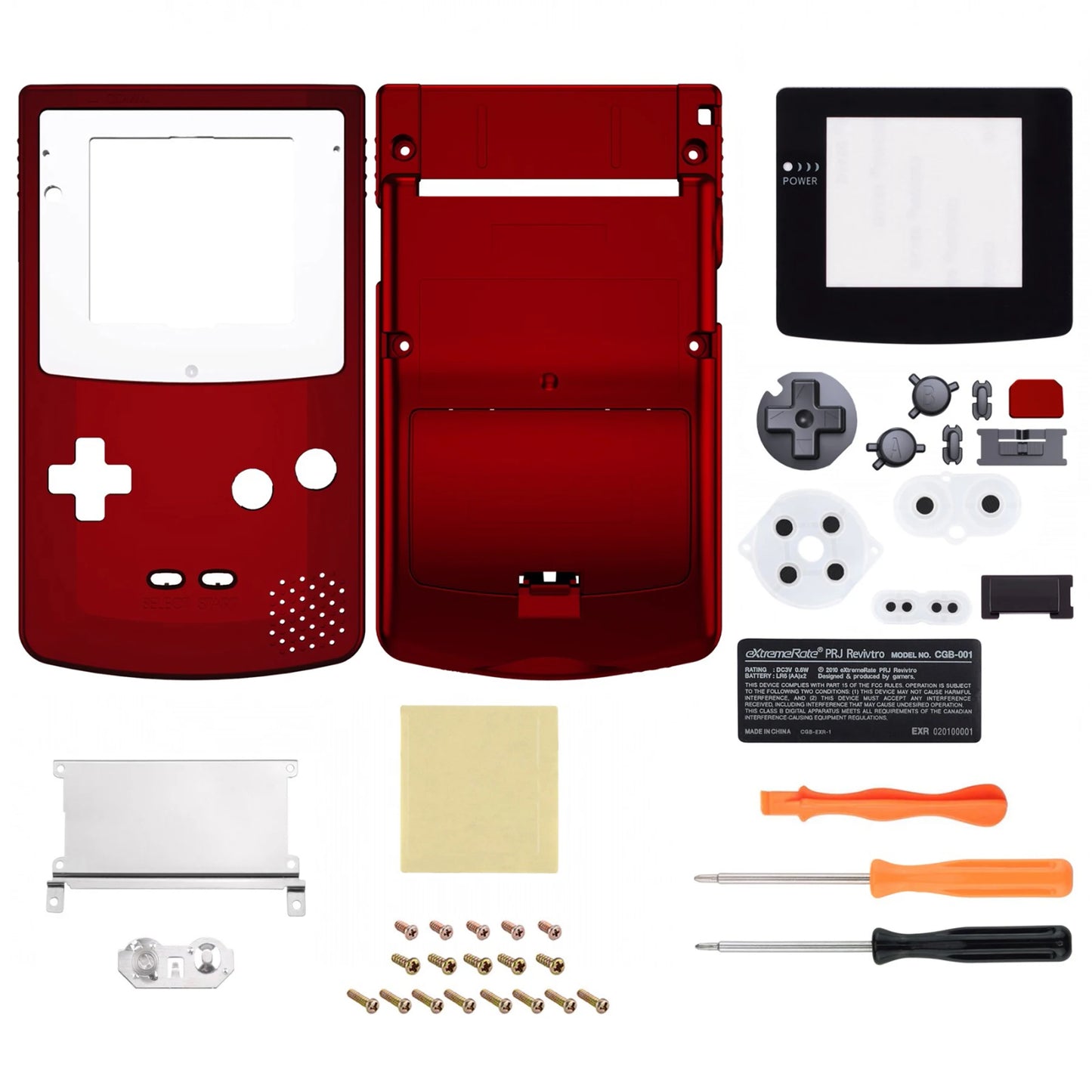 eXtremeRate IPS Ready Upgraded Full Housing Cover Shell with Buttons for Gameboy Color for GBC - Fit for GBC OSD IPS