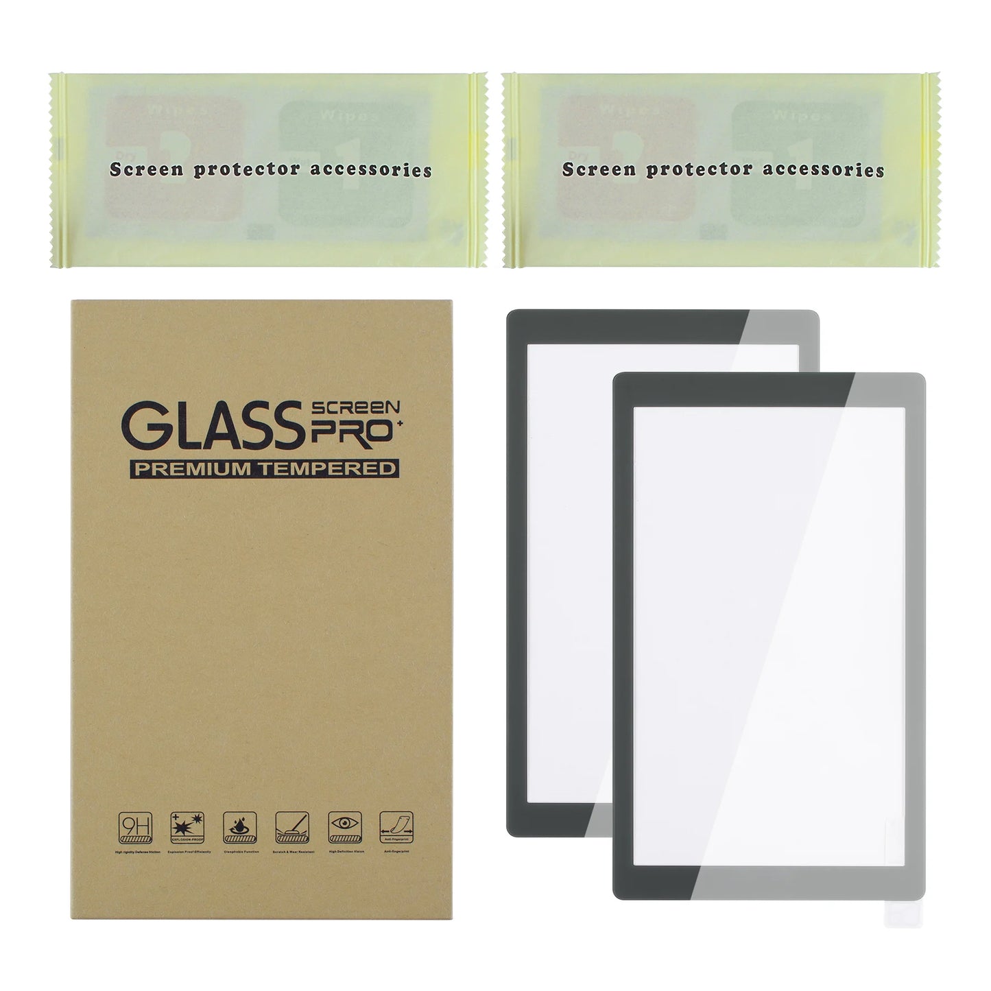 eXtremeRate Colourful Border Transparent HD Clear Accessories Saver Film Tempered Glass Screen Protector for NS Switch Lite