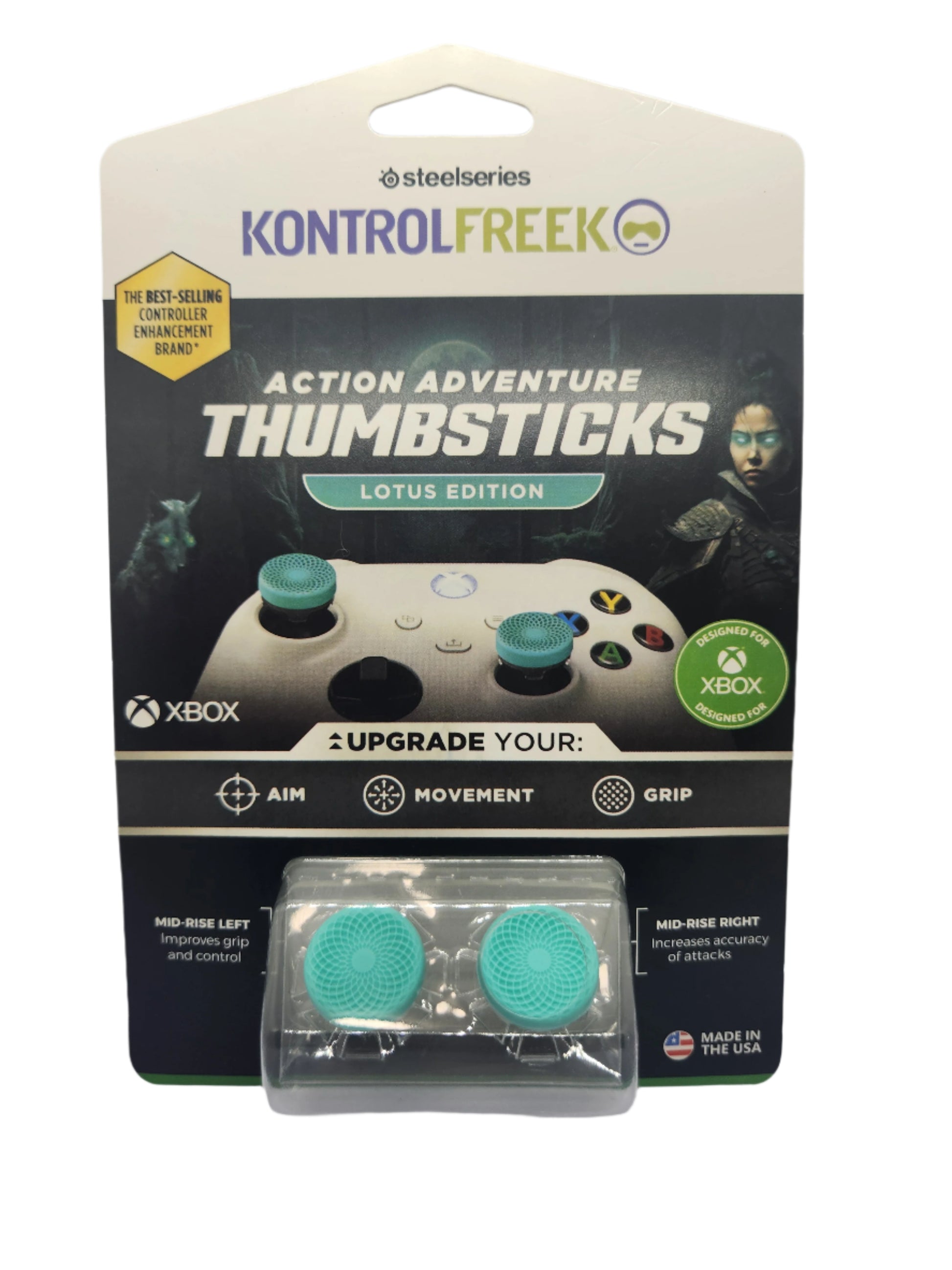 KontrolFreek action adventure thumbsticks packaging on a white background