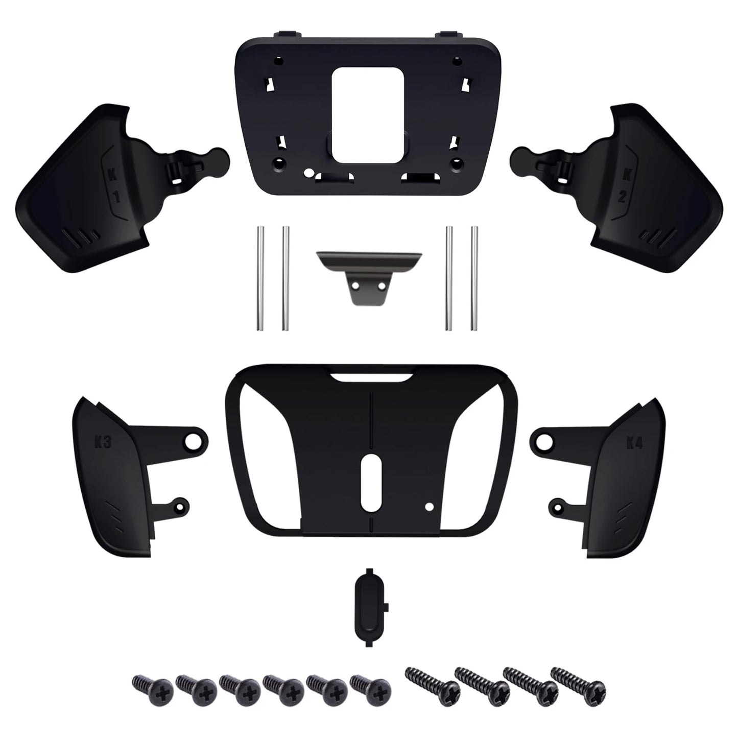 eXtremeRate Replacement Redesigned K1 K2 K3 K4 Back Buttons Housing Shell for ps5 Controller, RISE4 Remap Kit - 19 colors