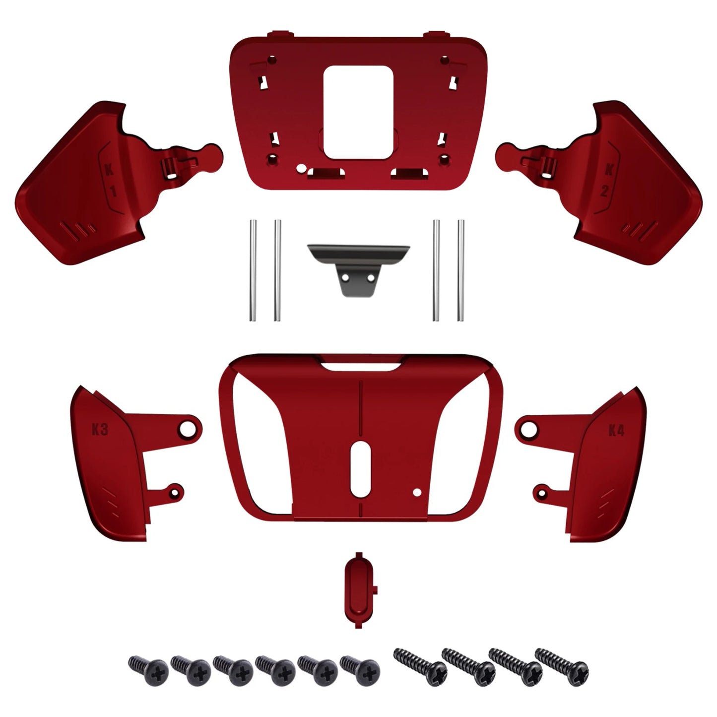 eXtremeRate Replacement Redesigned K1 K2 K3 K4 Back Buttons Housing Shell for ps5 Controller, RISE4 Remap Kit - 19 colors