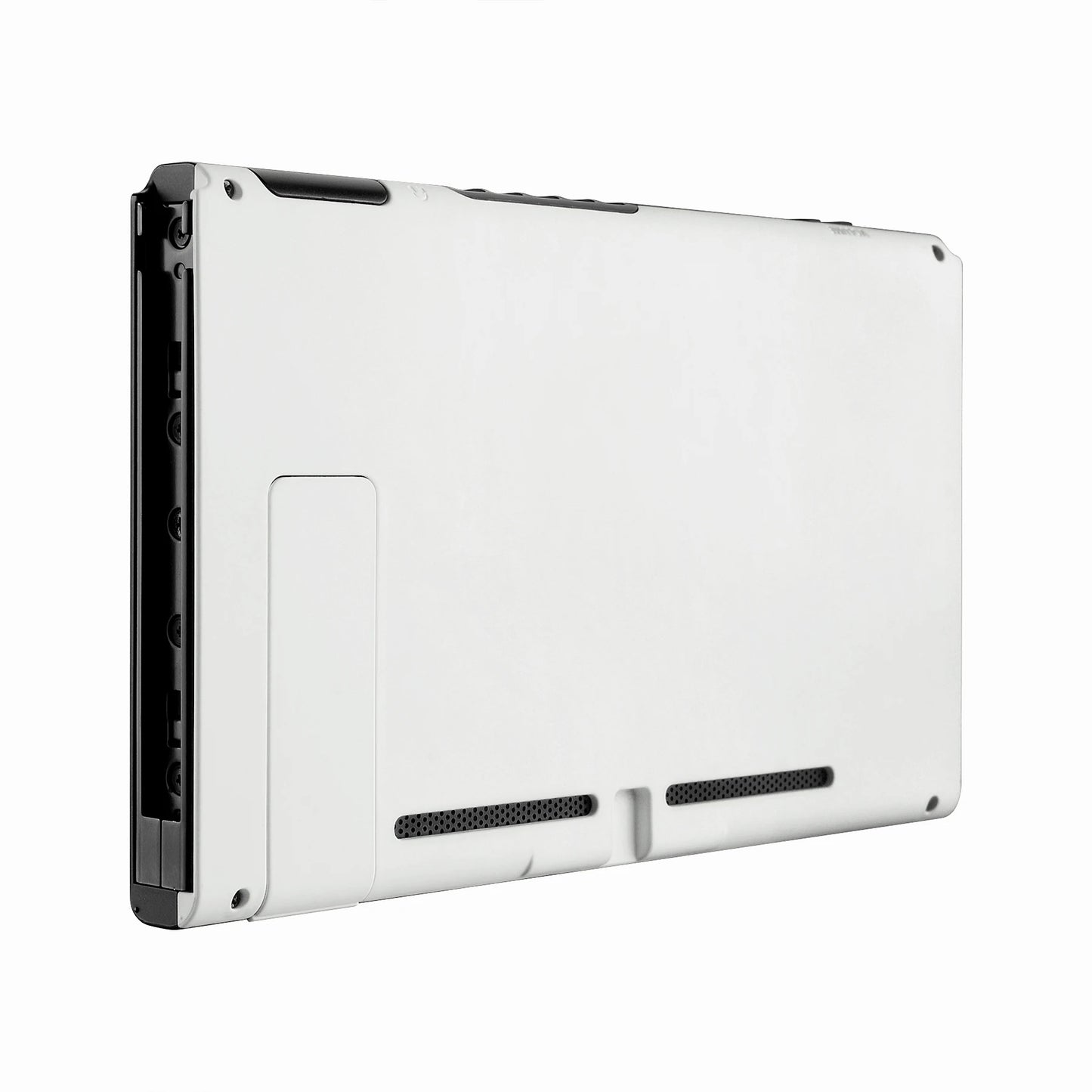 eXtremeRate DIY Replacement Grip Console Back Plate Housing Shell Case with Kickstand for NS Switch Console - White