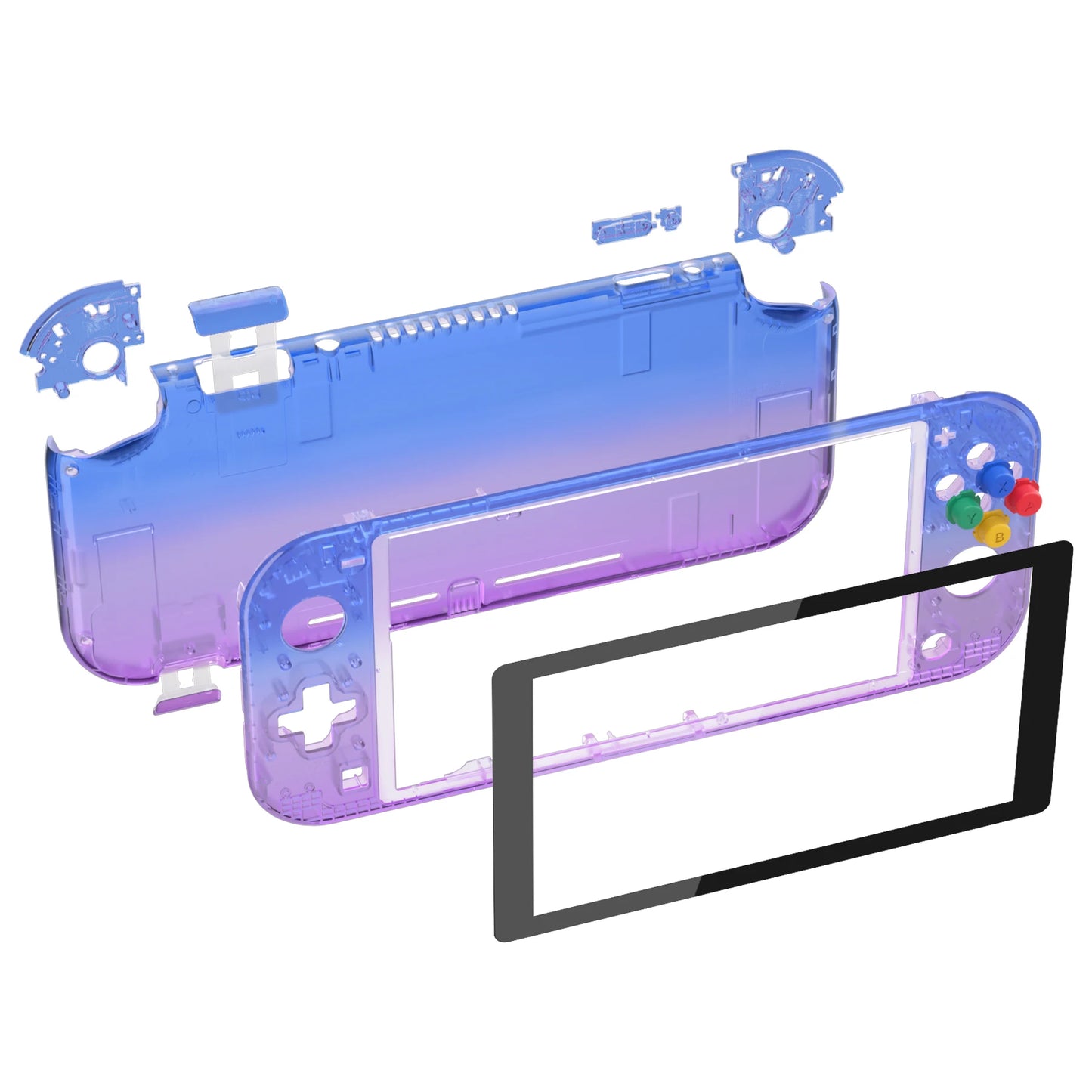 eXtremeRate Replacement Handheld Controller Housing Custom Shell with Screen Protector & ABXY Buttons for Nintendo Switch Lite