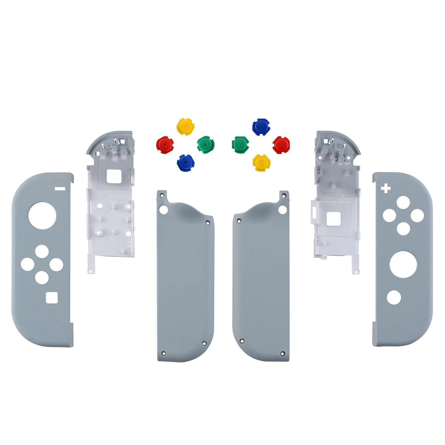 eXtremeRate DIY Replacement Shell Case for NS Switch JoyCon & OLED JoyCon, Handheld Controller Housing With Full Set Buttons