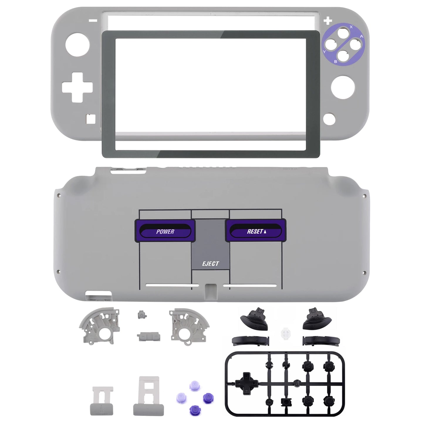 eXtremeRate Replacement Shell Handheld Controller Housing Protector with Screen for Nintendo Switch Lite - Classic & Patterned