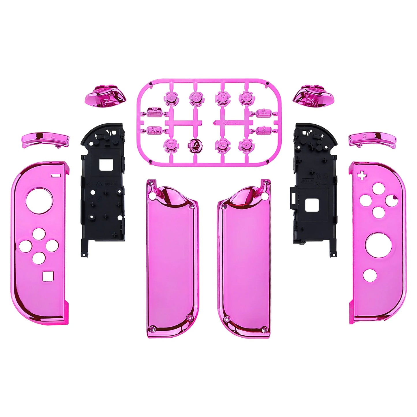 eXtremeRate DIY Replacement Shell Case for NS Switch & OLED JoyCon, Custom Controller Housing Cover With Full Set Buttons