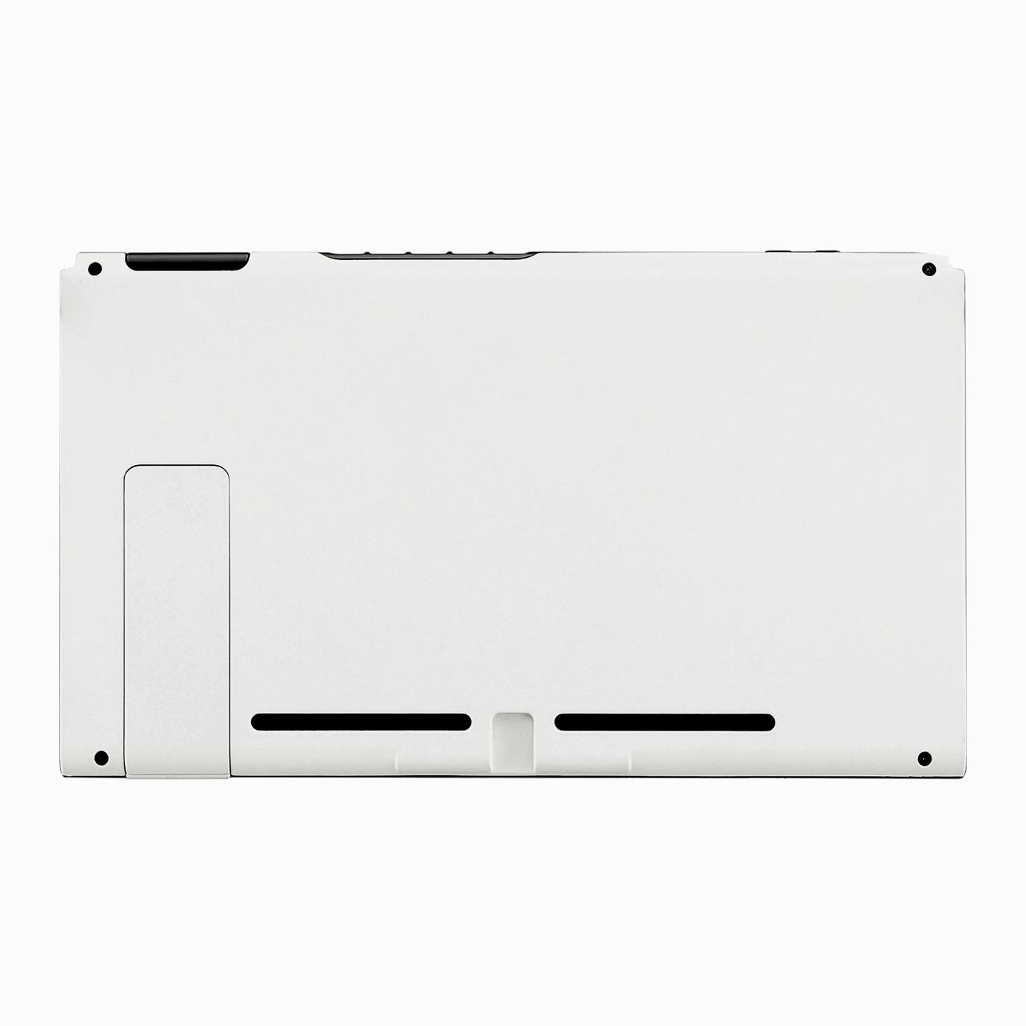 eXtremeRate DIY Replacement Grip Console Back Plate Housing Shell Case with Kickstand for NS Switch Console - White