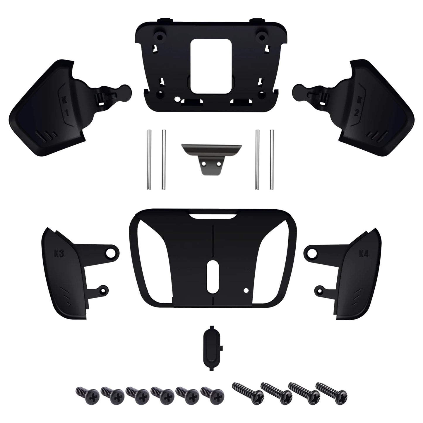 eXtremeRate Replacement Redesigned K1 K2 K3 K4 Back Buttons Housing Shell for ps5 Controller, RISE4 Remap Kit - 19 colors