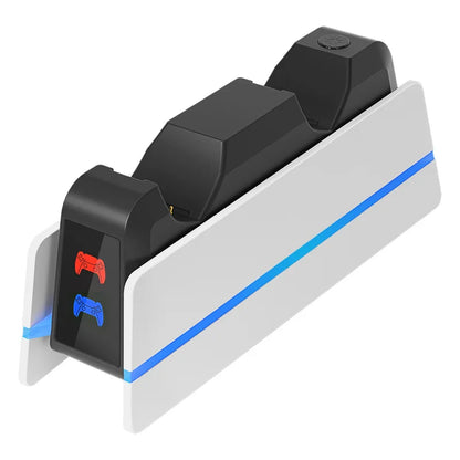 PS5 Dual Controller Charging Dock with LED Ambient Lighting
