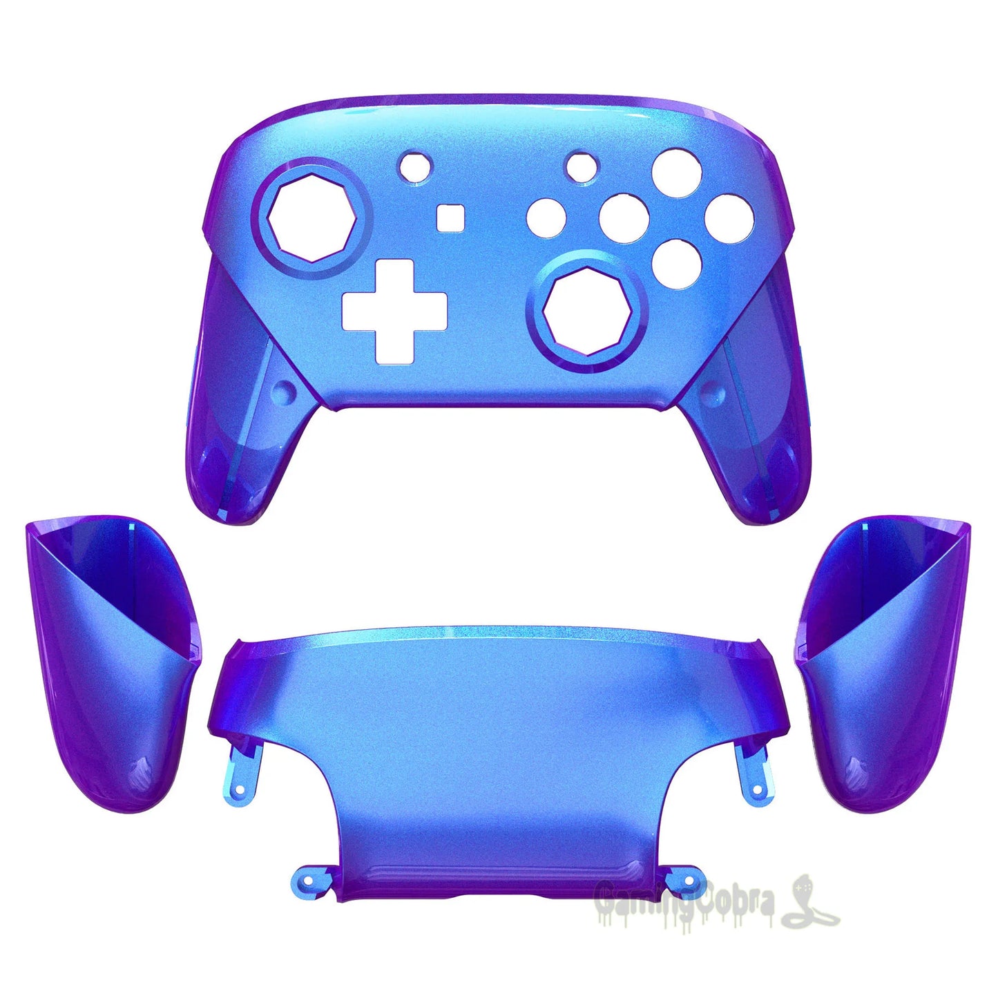 eXtremeRate Octagonal Gated Sticks Design DIY Grip Housing Shell, Replacement Faceplate Backplate for NS Switch Pro Controller