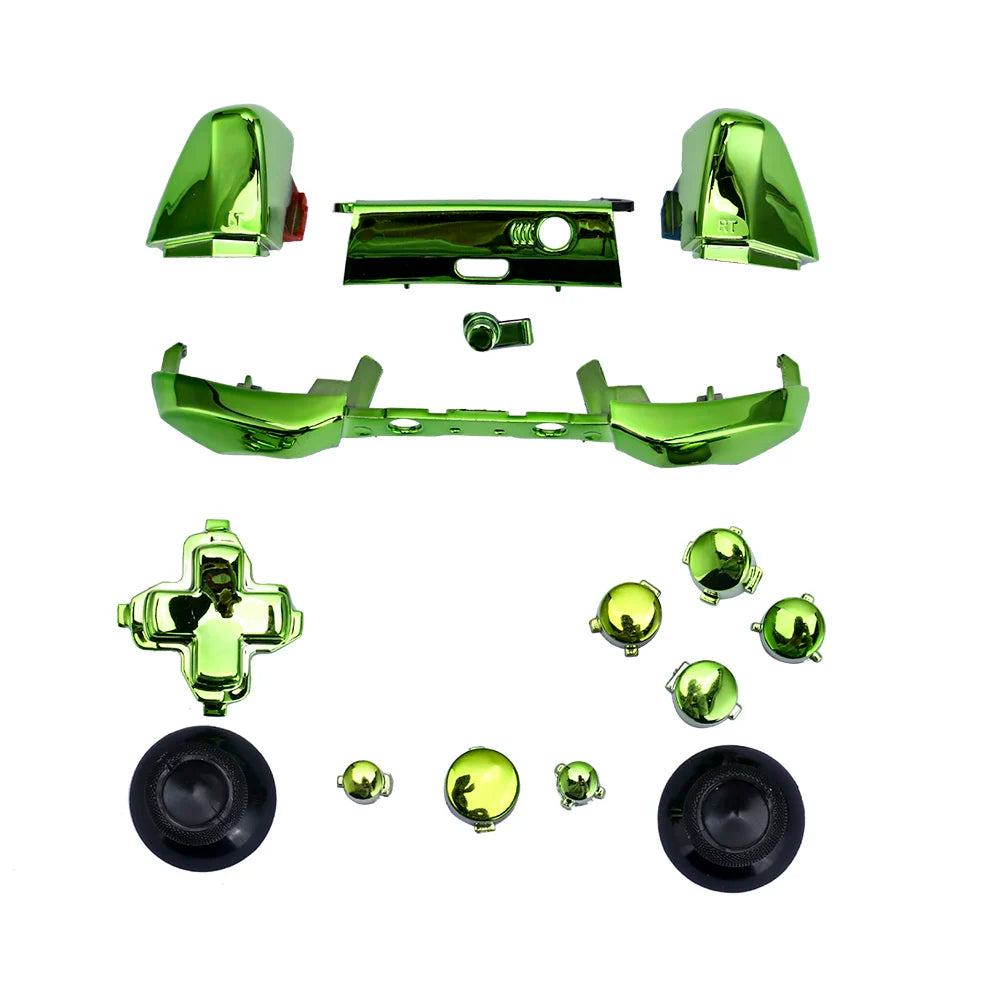 Replacement ABS Chrome Full Sets Buttons for Xbox One S Controller Mod Kit
