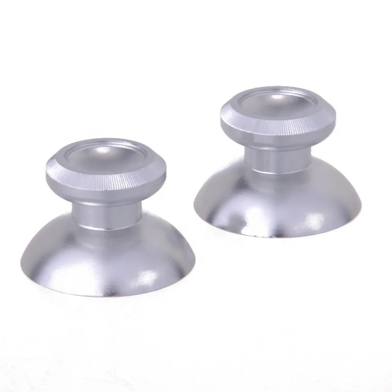 EXtremeRate Metal Aluminum Silver Thumbsticks Analog Thumb Sticks for Xbox One Controller
