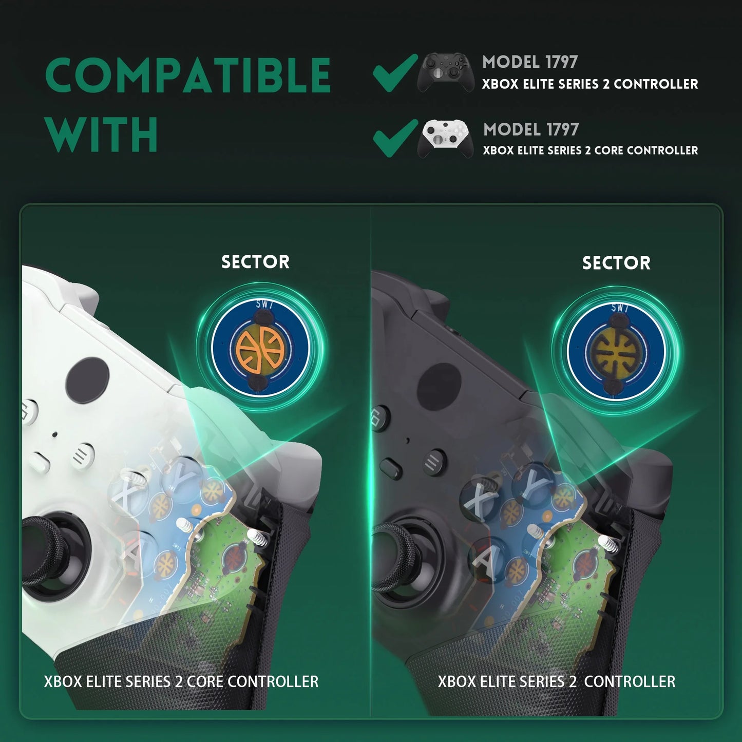 Full Click Kit for Xbox Elite Series 2 Core Controller Model 1797 - Fast Trigger Response Upgrade Mod