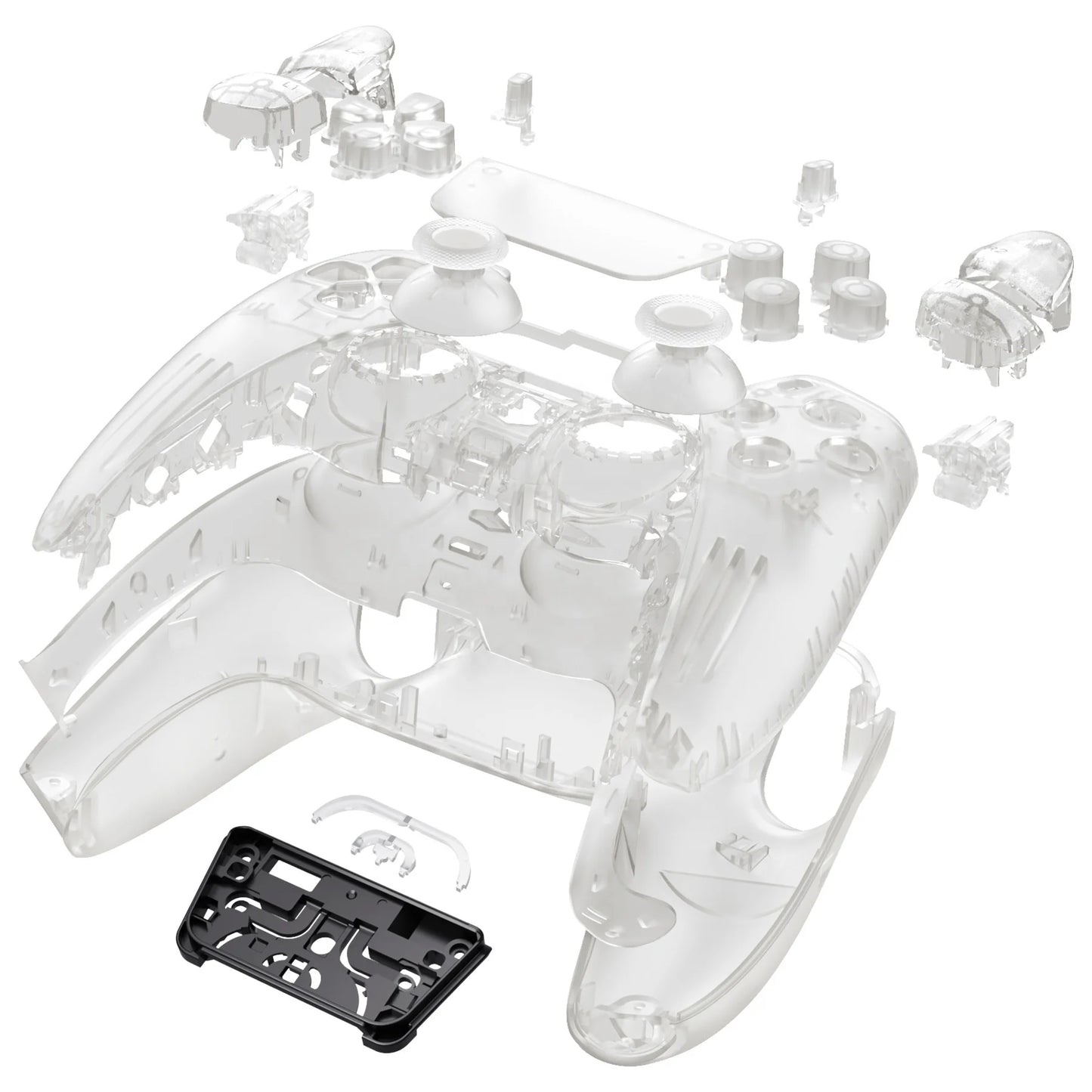 For Ps5 Controller BDM-030/040/050 Full Set Shell with Button Touchpad, Glow in Dark DIY Replacement Trim Shell Front Back Plate