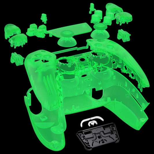For Ps5 Controller BDM-030/040/050 Full Set Shell with Button Touchpad, Glow in Dark DIY Replacement Trim Shell Front Back Plate