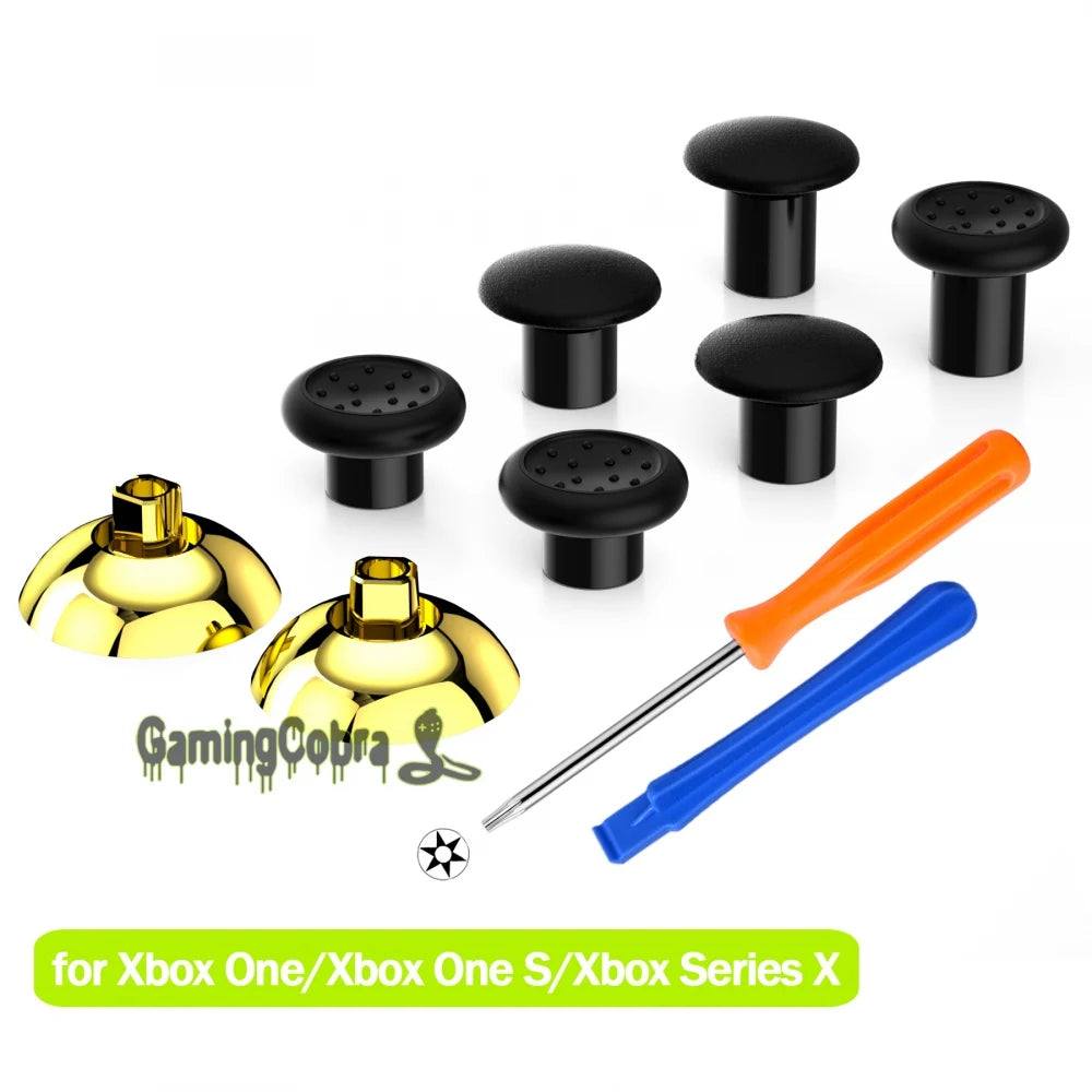 eXtremeRate 3 Height Domed & Concave Grips Joystick Interchangeable Ergonomic Thumbsticks for Xbox Core, for Xbox One S/X/Elite