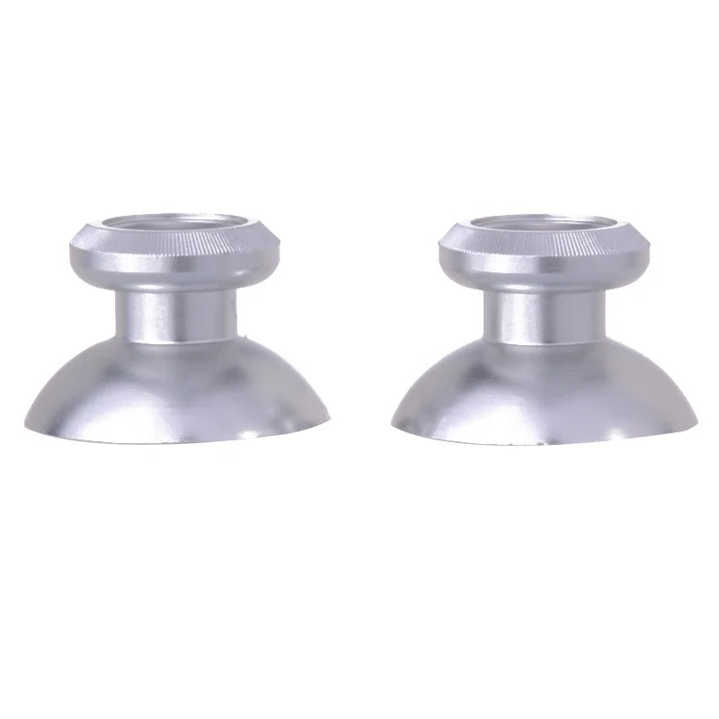 EXtremeRate Metal Aluminum Silver Thumbsticks Analog Thumb Sticks for Xbox One Controller
