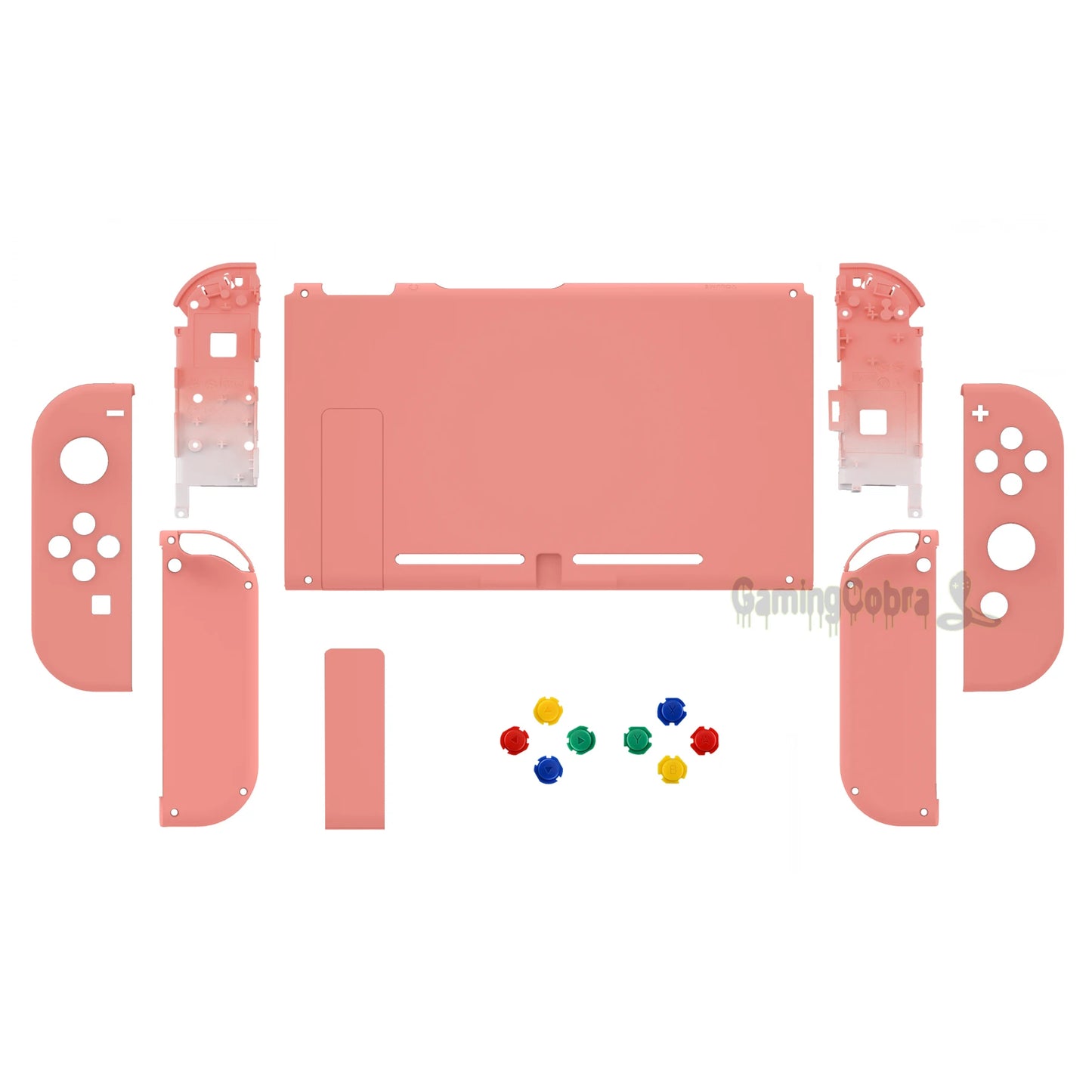 eXtremeRate Custom Console Back Plate with Controller Housing Shell Case with Full Set Buttons for Nintendo Switch Console
