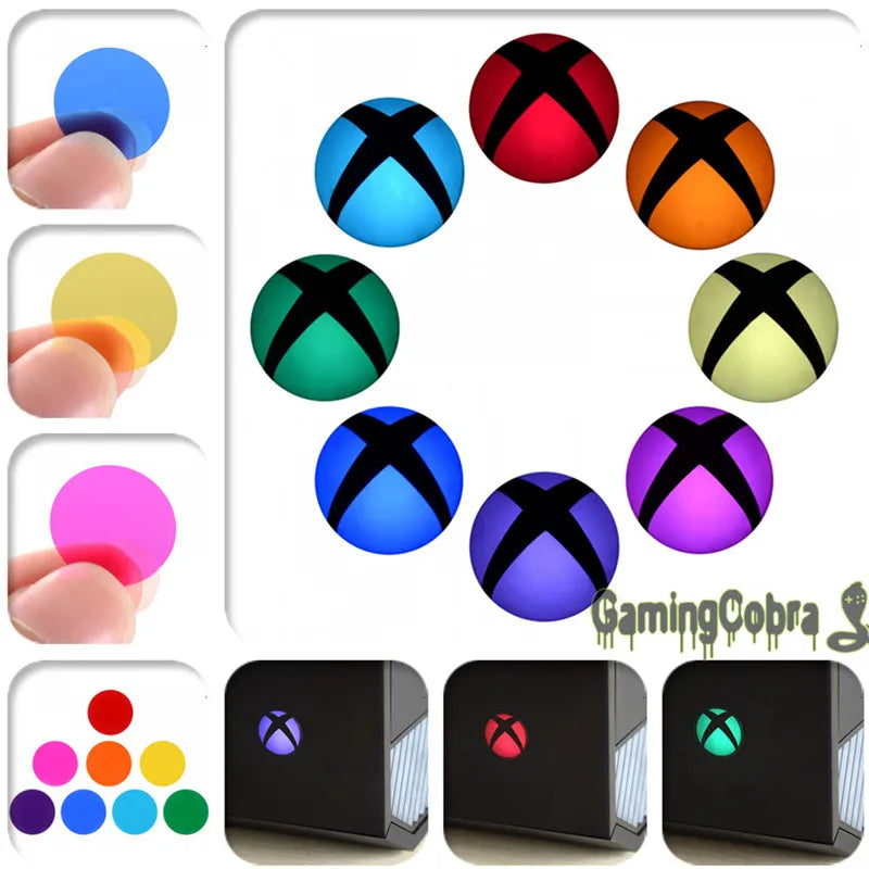 eXtremeRate Logo Power Button Wrap Stickers LED Color Change Skin Cover for Xbox One Console