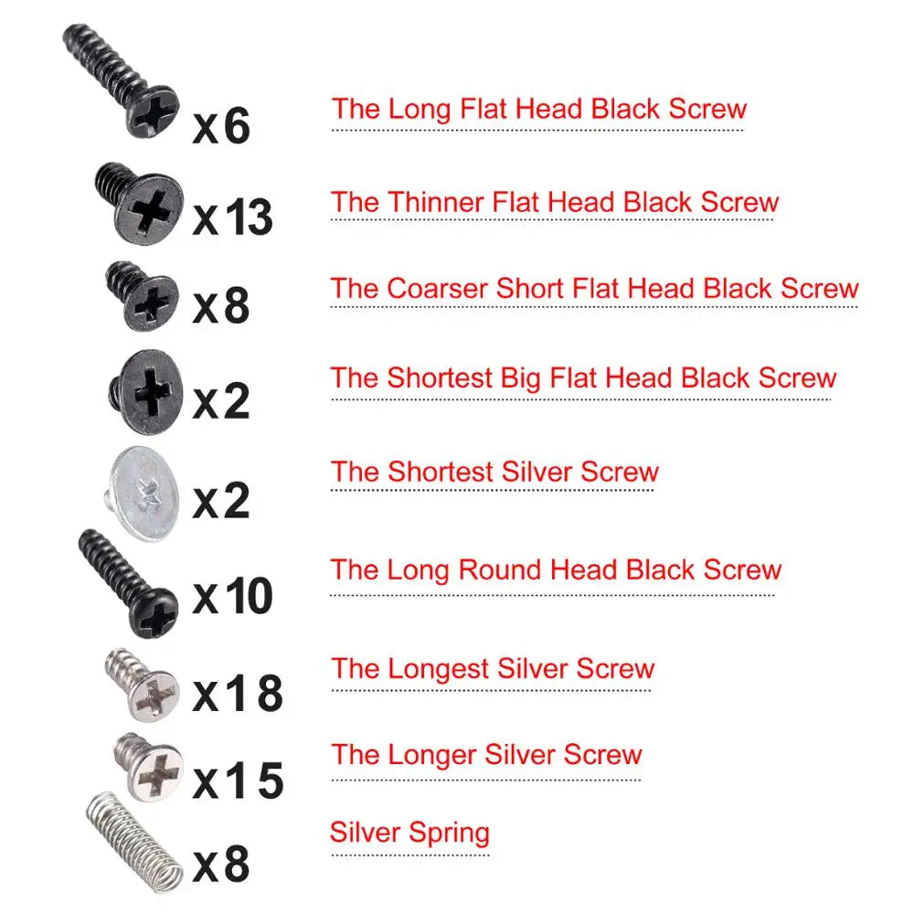 eXtremeRate Replacement Full Set Screw Screws Springs For Nintendo Switch Console JoyCon