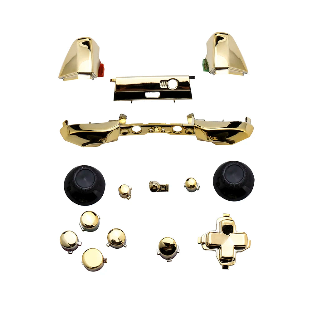 Replacement ABS Chrome Full Sets Buttons for Xbox One S Controller Mod Kit