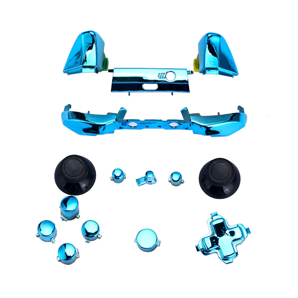 Replacement ABS Chrome Full Sets Buttons for Xbox One S Controller Mod Kit