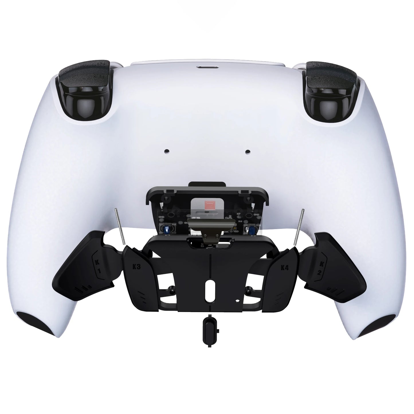 eXtremeRate Replacement Redesigned K1 K2 K3 K4 Back Buttons Housing Shell for ps5 Controller, RISE4 Remap Kit - 19 colors