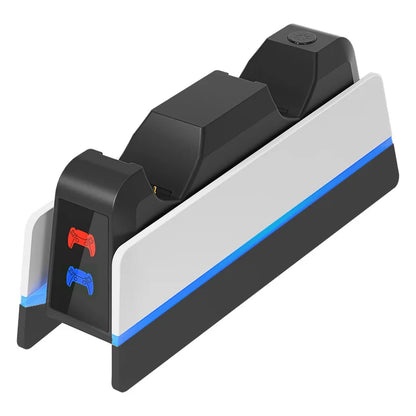 PS5 Dual Controller Charging Dock with LED Ambient Lighting