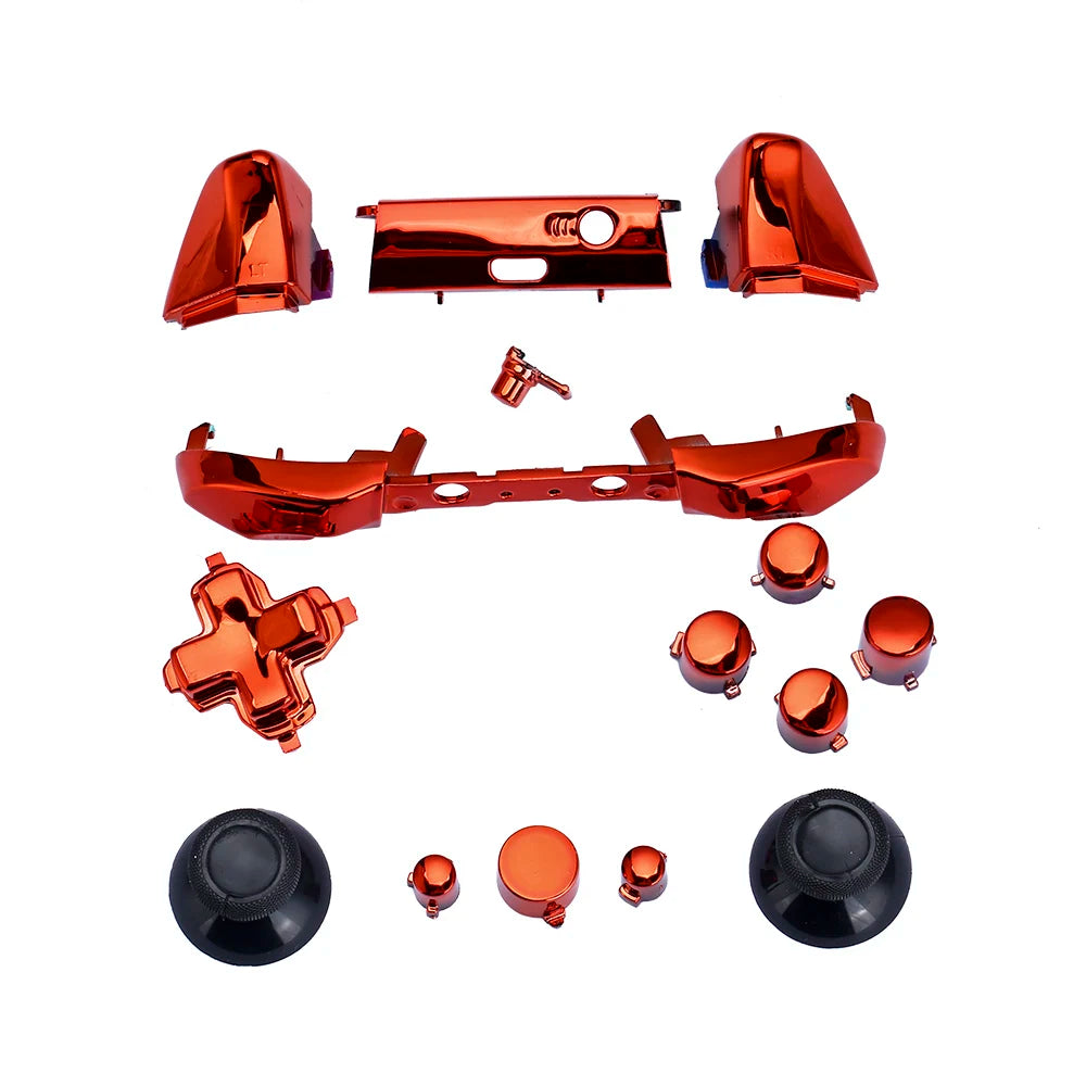 Replacement ABS Chrome Full Sets Buttons for Xbox One S Controller Mod Kit