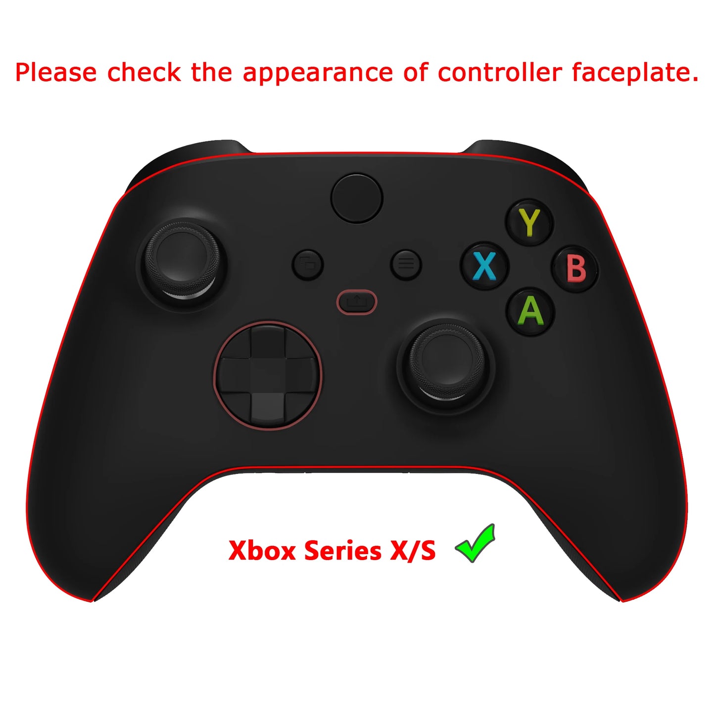 eXtremeRate Replacement Front Housing Shell Custom Cover Personalized Faceplate for Xbox Core Wireless Controller - Clear Series