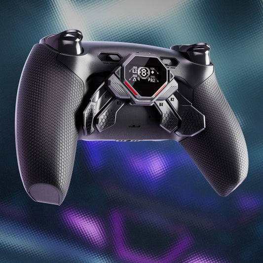 eXtremeRate SPARK Back Paddles Kit for ps5 Controller BDM-030 040 050 060 models, Remappable 4 Back Buttons Set-Rubberized Black