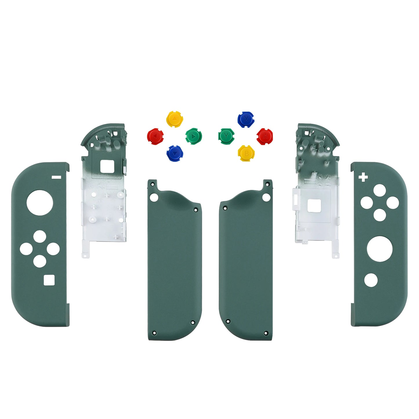eXtremeRate DIY Replacement Shell Case for NS Switch JoyCon & OLED JoyCon, Handheld Controller Housing With Full Set Buttons