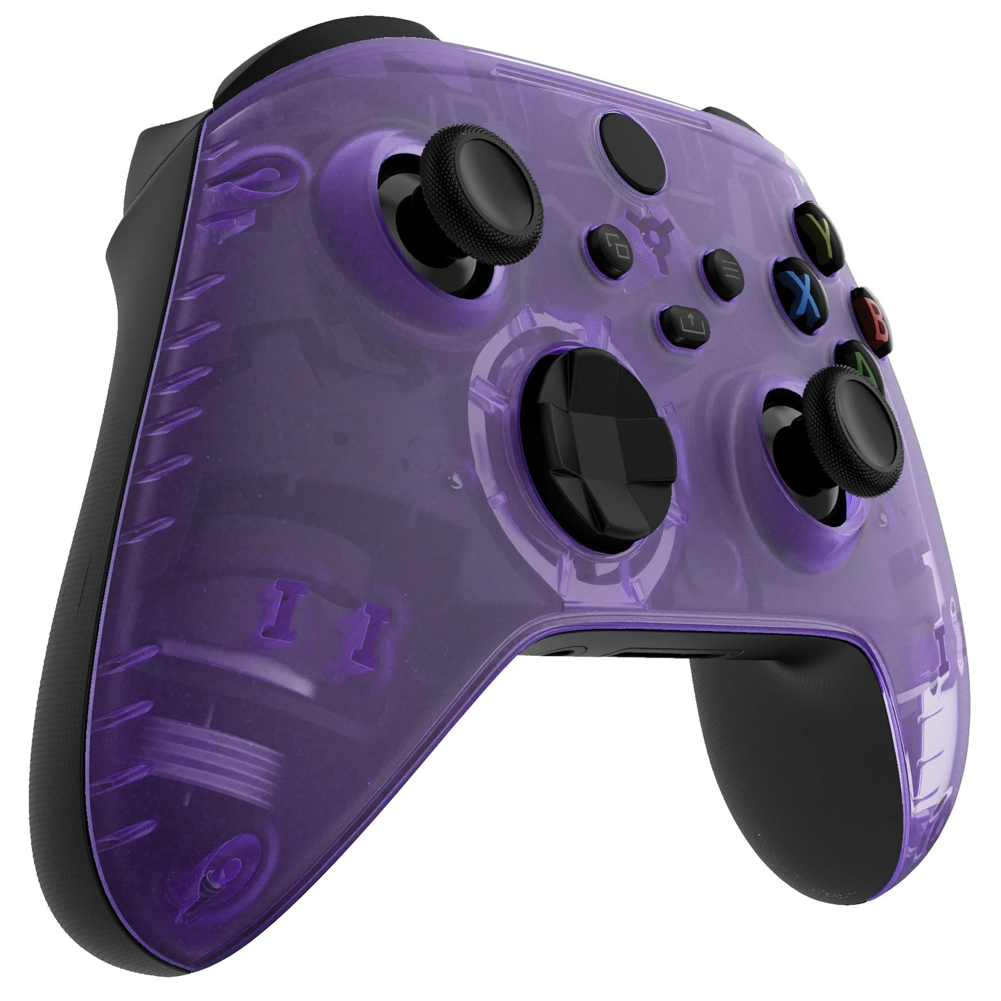 eXtremeRate Replacement Front Housing Shell Custom Cover Personalized Faceplate for Xbox Core Wireless Controller - Clear Series