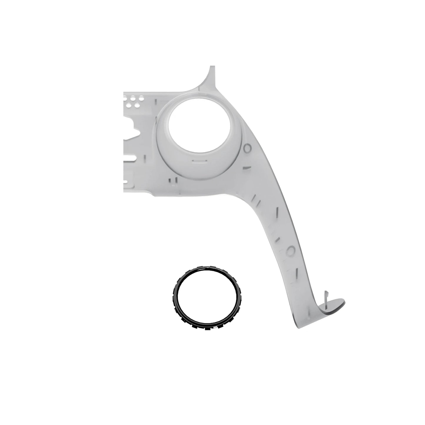 eXtremeRate Replacement Decorative Trim Shell with Accent Rings Compatible with ps5 Controller BDM-010/020/030/040/050