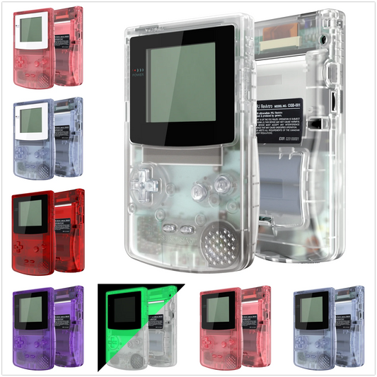 eXtremeRate IPS Ready Upgraded Replacement Shell Full Housing Cover & Buttons for Gameboy Color for GBC - Clear Series