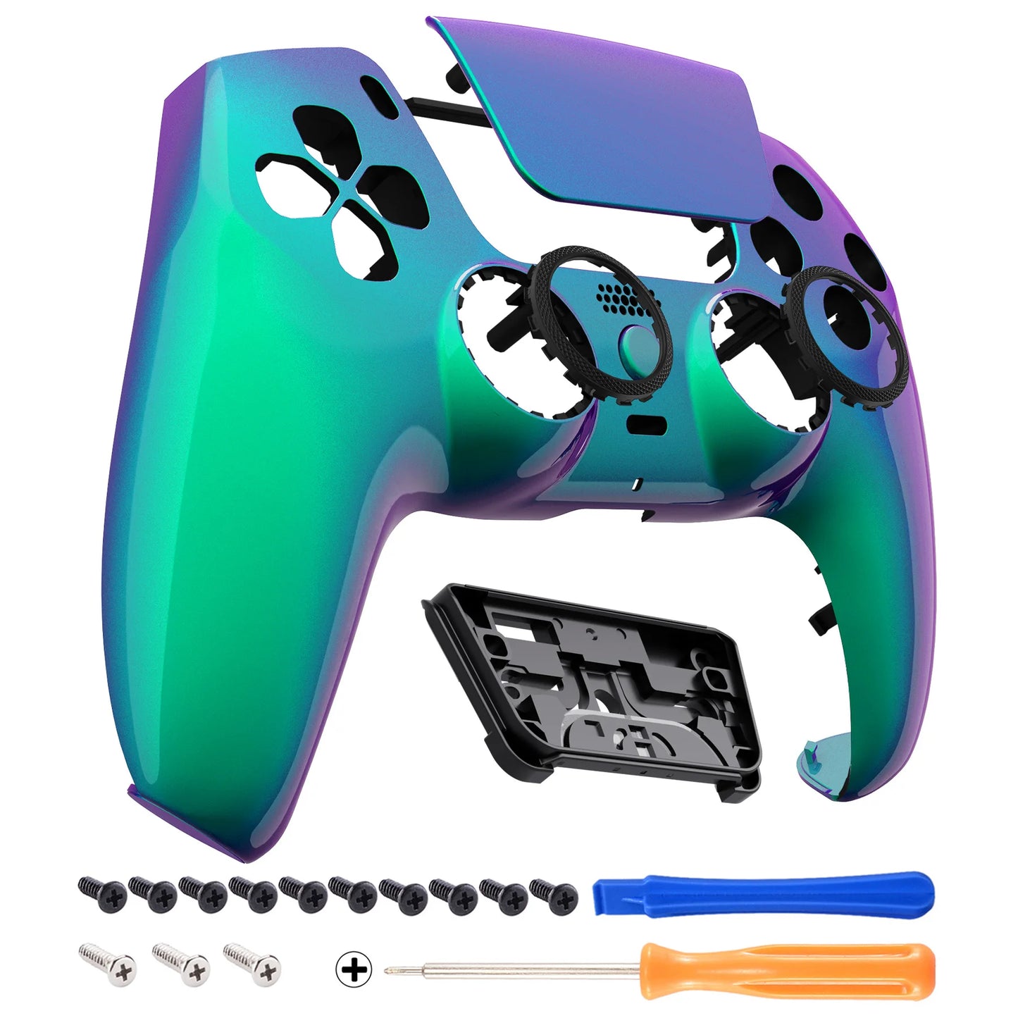 eXtremeRate LUNA Redesigned Replacement Front Shell Touchpad Compatible with ps5 Controller BDM-010/020/030/040/050