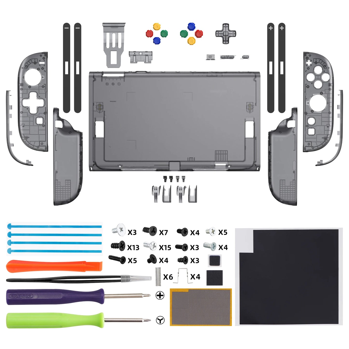 eXtremeRate DIY Replacement Shell Buttons (D-Pad Ver) for Nintendo Switch 2, for Joycon 2 - Essence Version