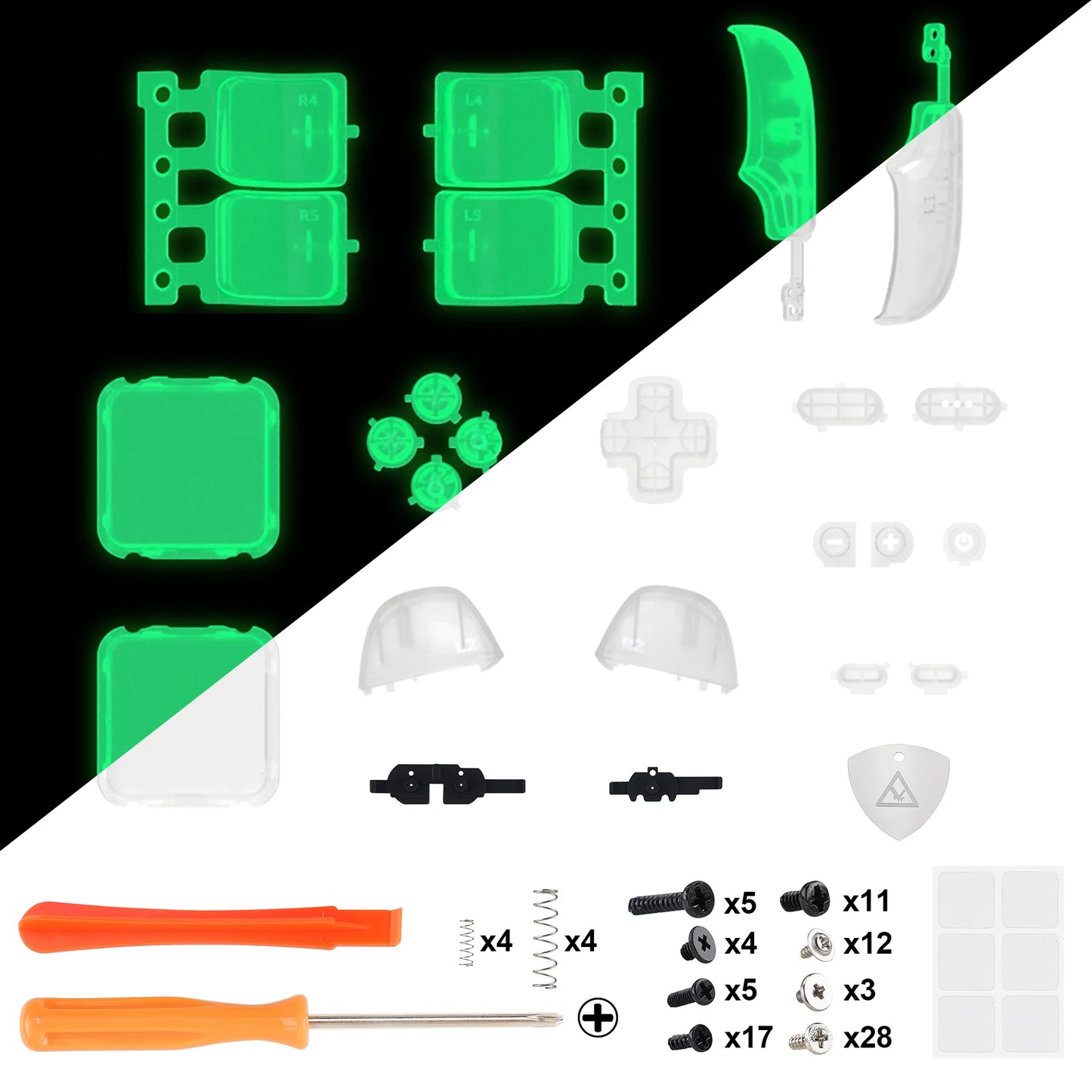 eXtremeRate Replacement Full Set Buttons for Steam Deck LCD, ABXY D-pad Trackpad Bumpers Triggers Buttons & Screwdriver Tools
