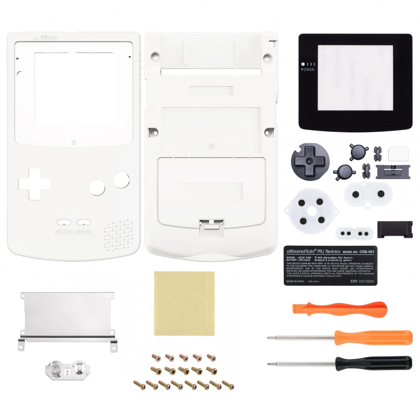 eXtremeRate IPS Ready Upgraded Full Housing Cover Shell with Buttons for Gameboy Color for GBC - Fit for GBC OSD IPS