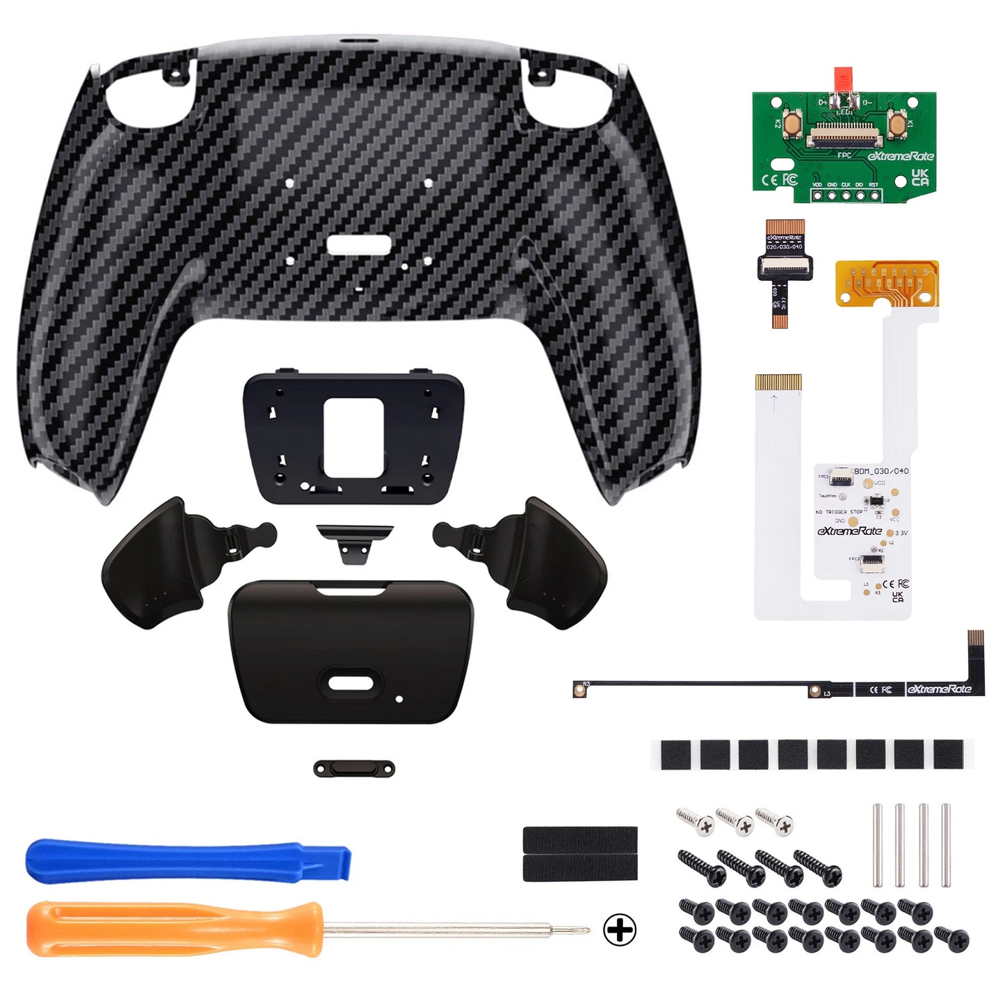 eXtremeRate Back Paddles Programable RISE V3 Remap Kit for ps5 Controller BDM-030/040/050, Upgrade Board Back Shell Back Button