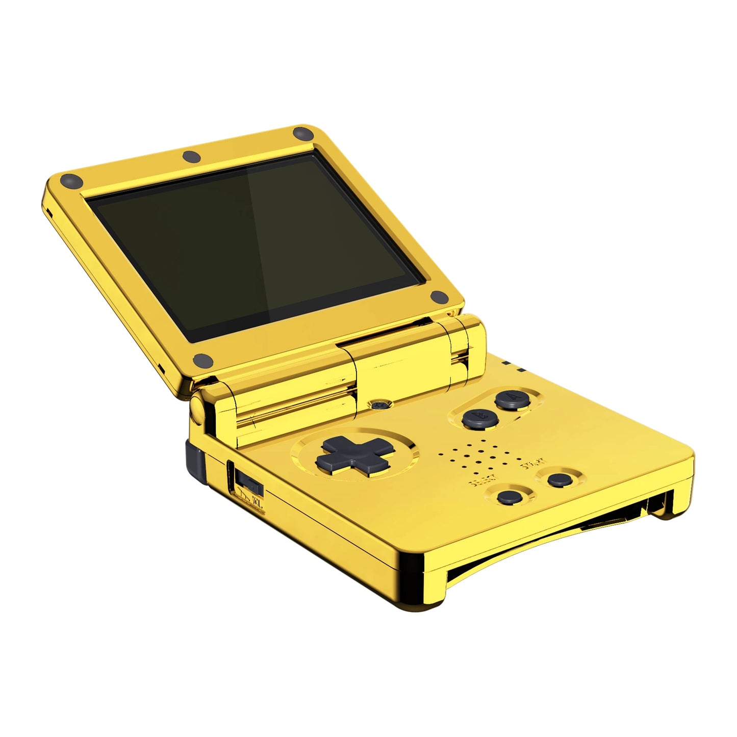 eXtremeRate Replacement Housing Shell for Gameboy Advance SP (GBA SP) - Chrome Gold