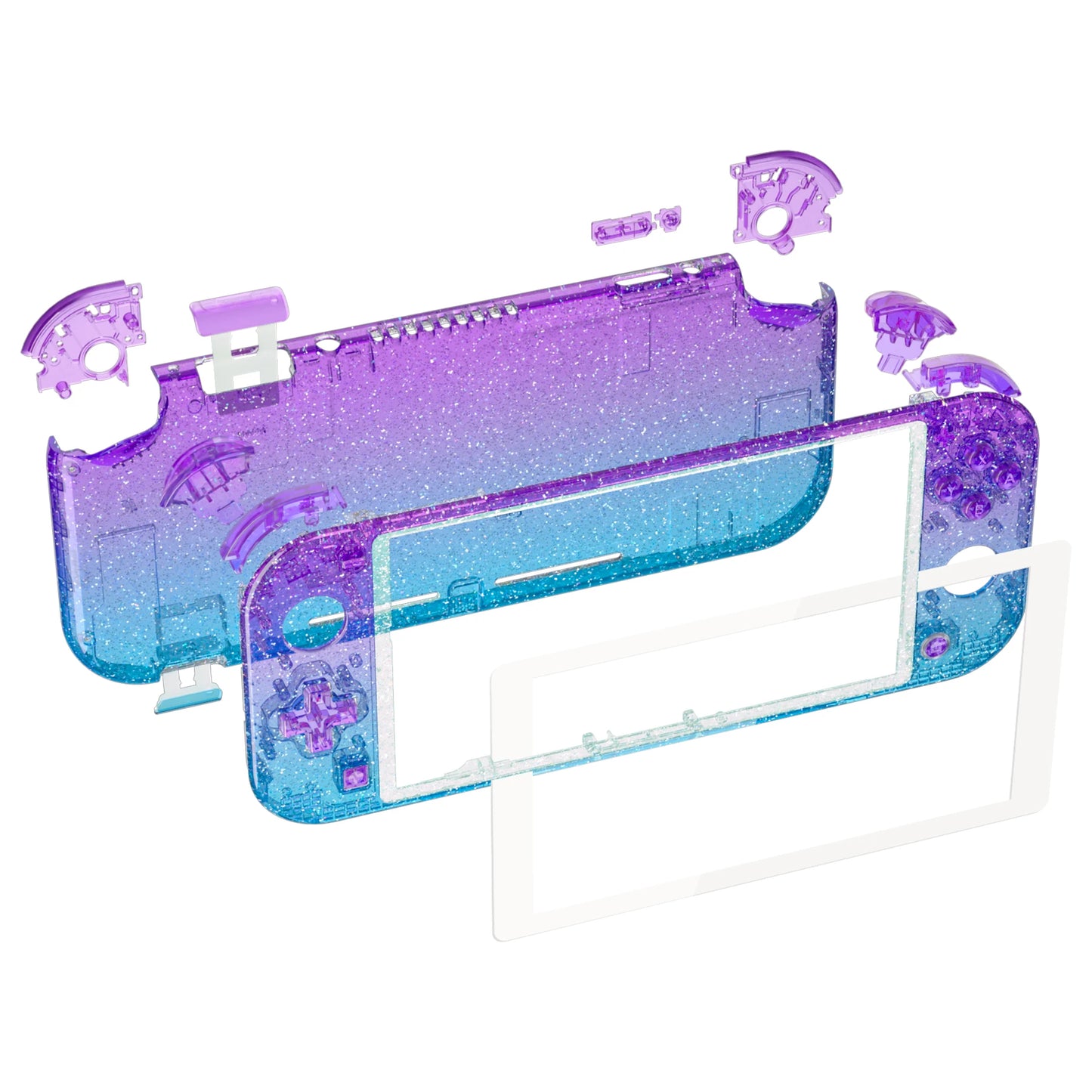 eXtremeRate Replacement Handheld Controller Housing Custom Shell with Screen Protector & ABXY Buttons for Nintendo Switch Lite