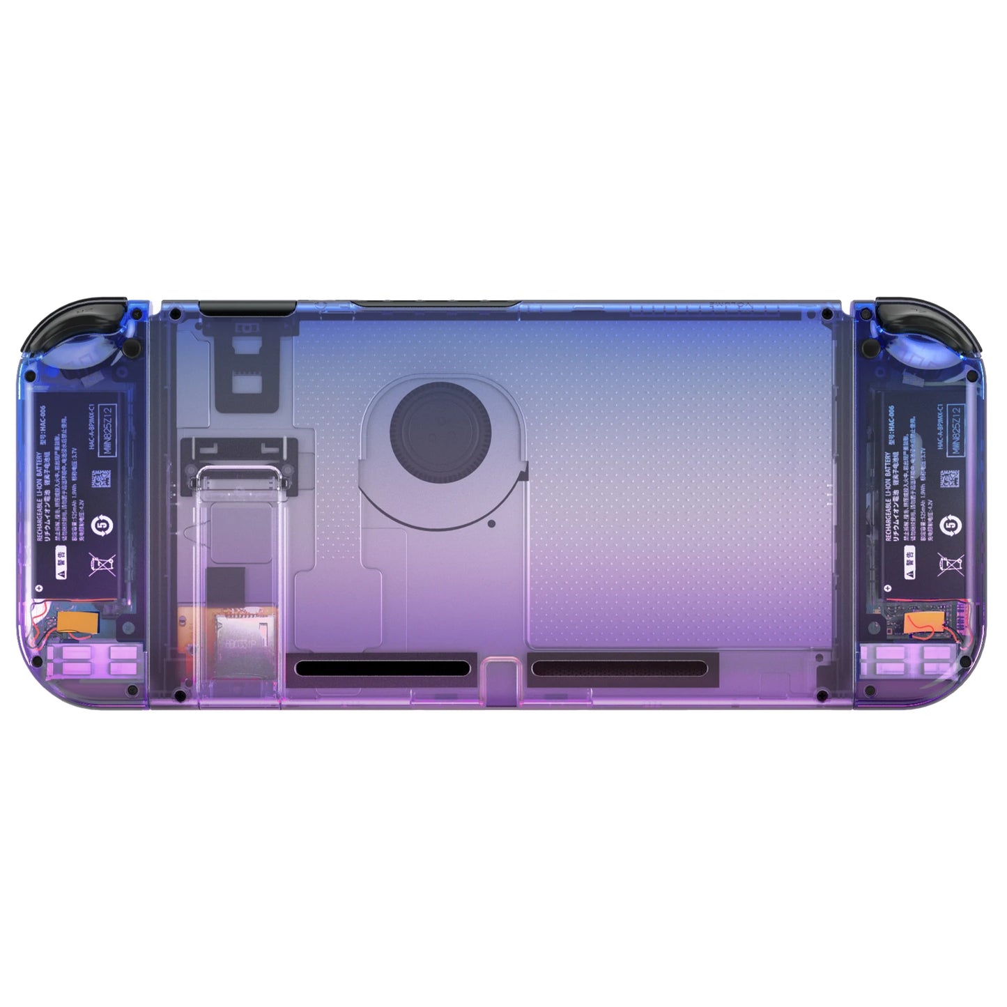 eXtremeRate DIY Replacement Back Shell with Full Set Buttons for NS Switch, Joycon Handheld Grips Kickstand - Gradient Series