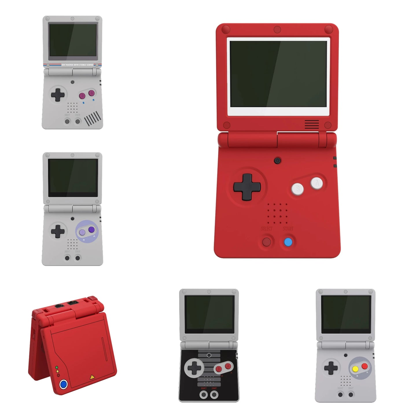 eXtremeRate IPS Ready Upgraded Custom Replacement Housing Shell for Gameboy Advance SP GBA SP for IPS & Standard LCD - Classic