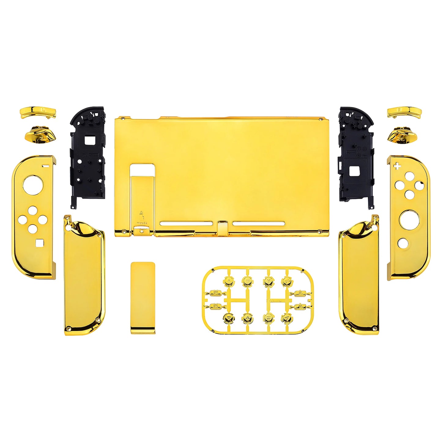eXtremeRate Custom Console Back Plate with Controller Housing Shell Case with Full Set Buttons for Nintendo Switch Console